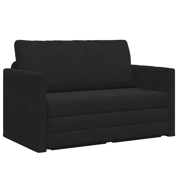 Grote foto vidaxl vouwsofa bed zwart 124 x 71 x 78 cm fluweel huis en inrichting bankstellen