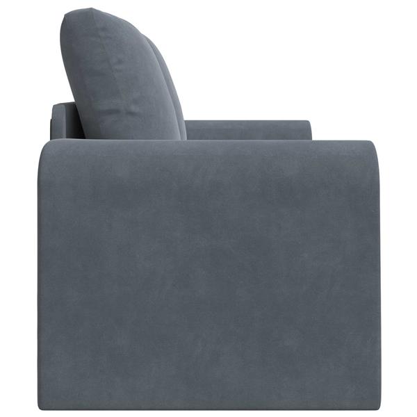Grote foto vidaxl vouwsofa bed donkergrijs 148 x 71 x 83 cm fluweel huis en inrichting bankstellen