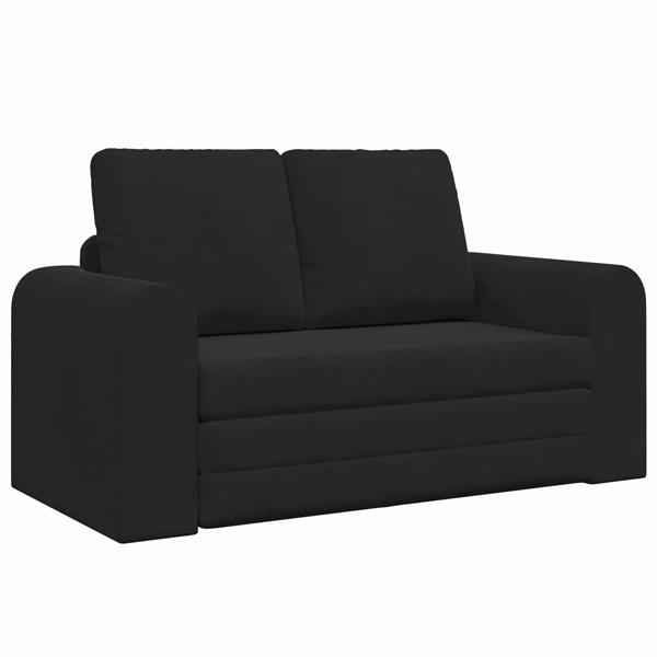 Grote foto vidaxl vouwsofa bed zwart 148 x 71 x 83 cm fluweel huis en inrichting bankstellen