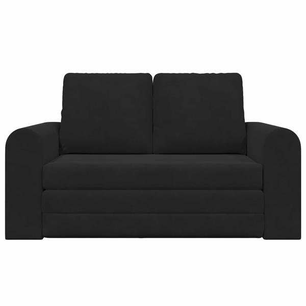 Grote foto vidaxl vouwsofa bed zwart 148 x 71 x 83 cm fluweel huis en inrichting bankstellen