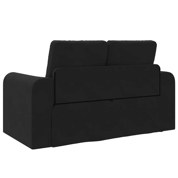 Grote foto vidaxl vouwsofa bed zwart 148 x 71 x 83 cm fluweel huis en inrichting bankstellen