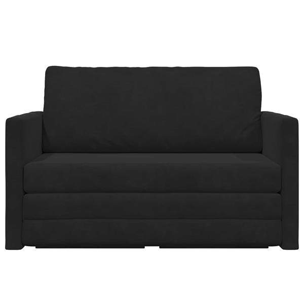 Grote foto vidaxl vouwsofa bed zwart 124 x 71 x 78 cm fluweel huis en inrichting bankstellen
