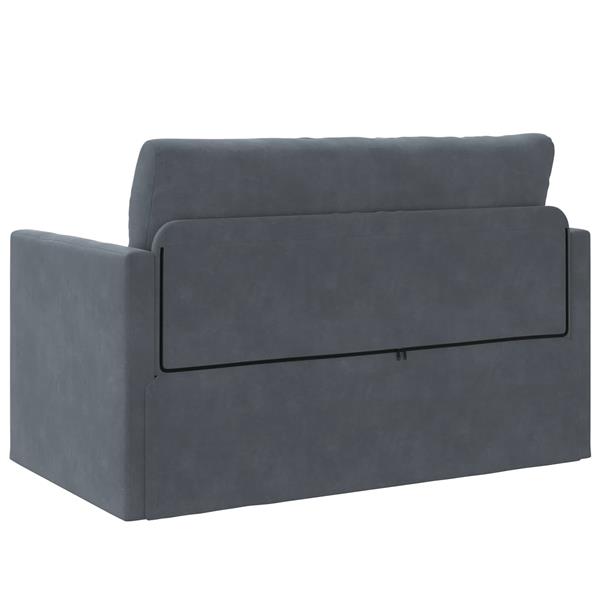 Grote foto vidaxl vouwsofa bed donkergrijs 124 x 71 x 78 cm fluweel huis en inrichting bankstellen