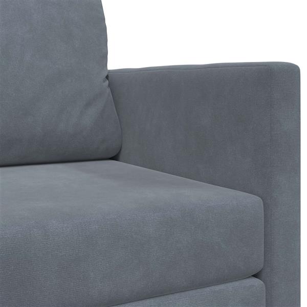 Grote foto vidaxl vouwsofa bed donkergrijs 124 x 71 x 78 cm fluweel huis en inrichting bankstellen