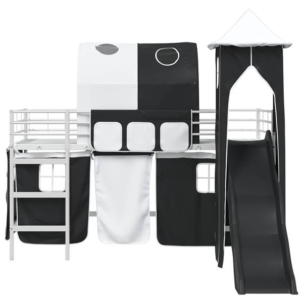 Grote foto vidaxl wit en zwart 100 x 201 cm antiek en kunst stoelen en banken