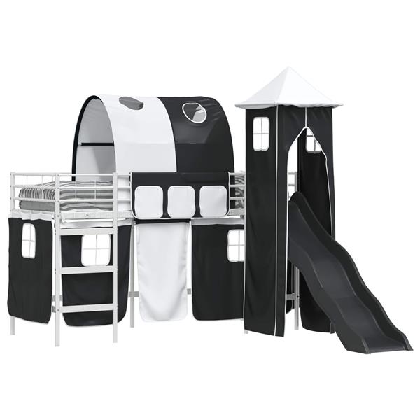 Grote foto vidaxl wit en zwart 100 x 190 cm antiek en kunst stoelen en banken