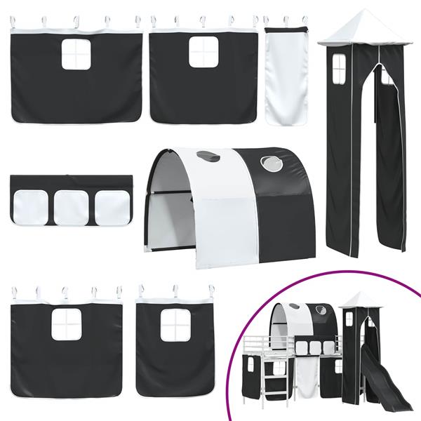 Grote foto vidaxl wit en zwart 100 x 190 cm antiek en kunst stoelen en banken