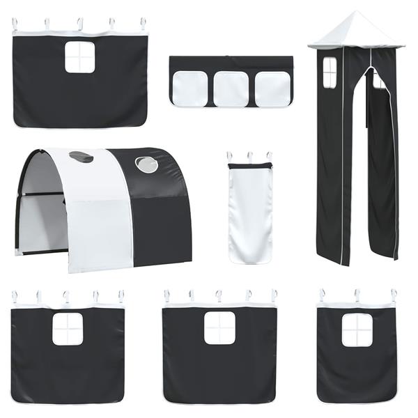 Grote foto vidaxl wit en zwart 80 x 201 cm antiek en kunst stoelen en banken