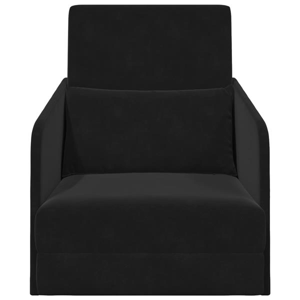 Grote foto vidaxl vouwsofa bed zwart 65 x 80 x 83 cm fluweel huis en inrichting bankstellen