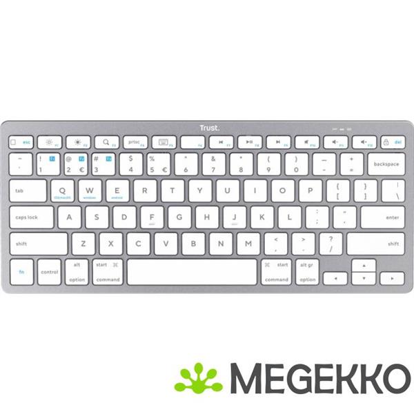Grote foto trust toetsenbord draadloos wit computers en software toetsenborden