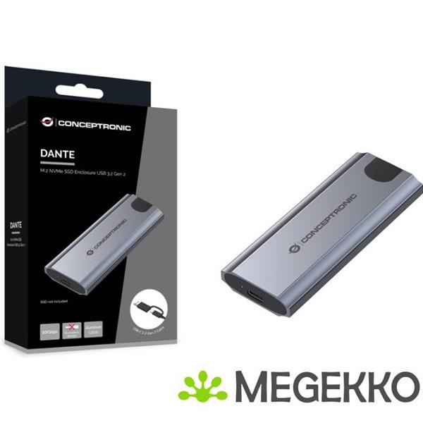 Grote foto conceptronic dante05g behuizing voor opslagstations sdd behuizing grijs m.2 computers en software behuizingen en kasten