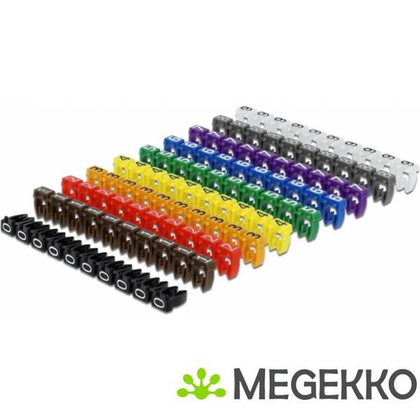 Grote foto delock 18304 kabelmarkeringsclips 0 9 diverse kleuren 100 stuks computers en software overige computers en software