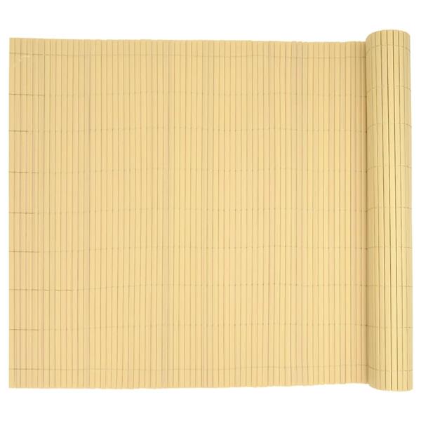 Grote foto vidaxl tuinhek dubbelzijdig geel 1 8x3 m pvc tuin en terras hekken en schuttingen