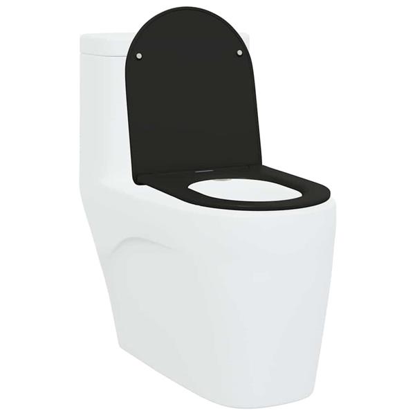 Grote foto vidaxl toiletzitting zwart 44 x 36 4 x 3 4 cm duroplast doe het zelf en verbouw sanitair