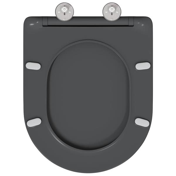 Grote foto vidaxl toiletzitting antraciet 44 x 36 4 x 3 4 cm duroplast doe het zelf en verbouw sanitair