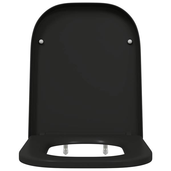 Grote foto vidaxl toiletzitting zwart 44 5 x 35 x 3 6 cm duroplast doe het zelf en verbouw sanitair