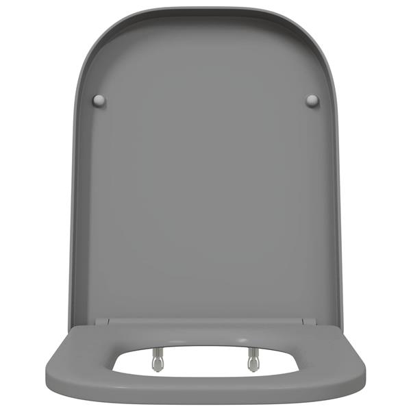 Grote foto vidaxl toiletzitting grijs 44 5 x 35 x 3 6 cm duroplast doe het zelf en verbouw sanitair