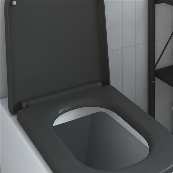 Grote foto vidaxl toiletzitting antraciet 44 5 x 35 x 3 6 cm duroplast doe het zelf en verbouw sanitair