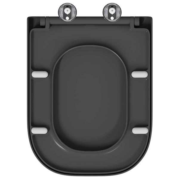 Grote foto vidaxl toiletzitting antraciet 44 5 x 35 x 3 6 cm duroplast doe het zelf en verbouw sanitair