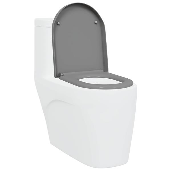 Grote foto vidaxl toiletzitting grijs 46 2 x 36 x 4 3 cm duroplast doe het zelf en verbouw sanitair
