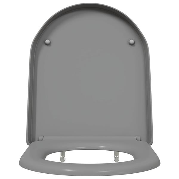 Grote foto vidaxl toiletzitting grijs 46 2 x 36 x 4 3 cm duroplast doe het zelf en verbouw sanitair