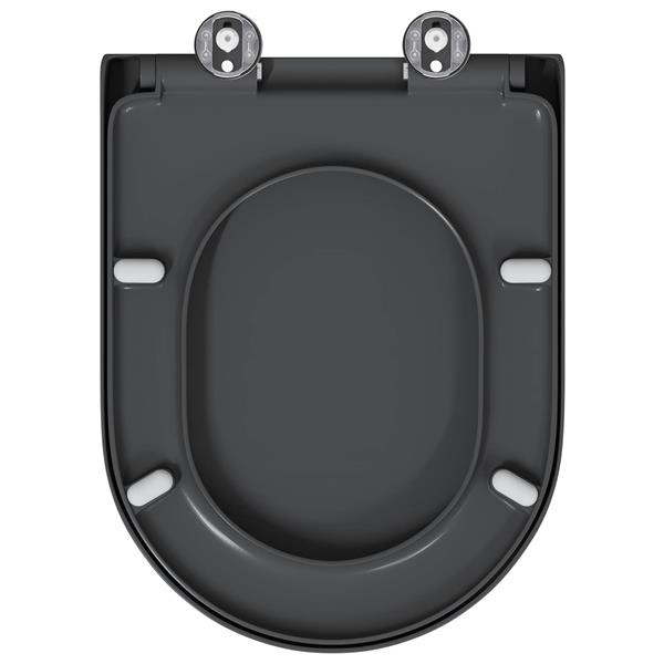 Grote foto vidaxl toiletzitting antraciet 46 2 x 36 x 4 3 cm duroplast doe het zelf en verbouw sanitair