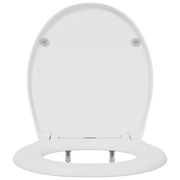 Grote foto vidaxl toiletzitting wit 44 8 x 37 3 x 4 2 cm duroplast doe het zelf en verbouw sanitair
