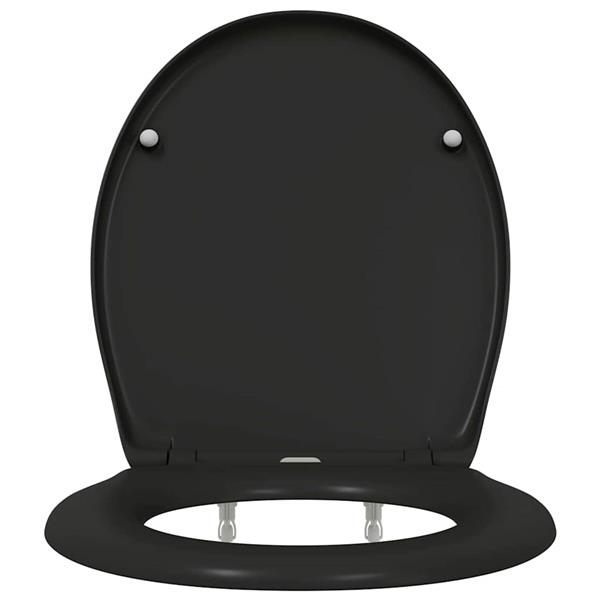 Grote foto vidaxl toiletzitting zwart 44 8 x 37 3 x 4 2 cm duroplast doe het zelf en verbouw sanitair