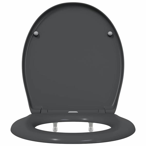Grote foto vidaxl toiletzitting antraciet 44 8 x 37 3 x 4 2 cm duroplast doe het zelf en verbouw sanitair