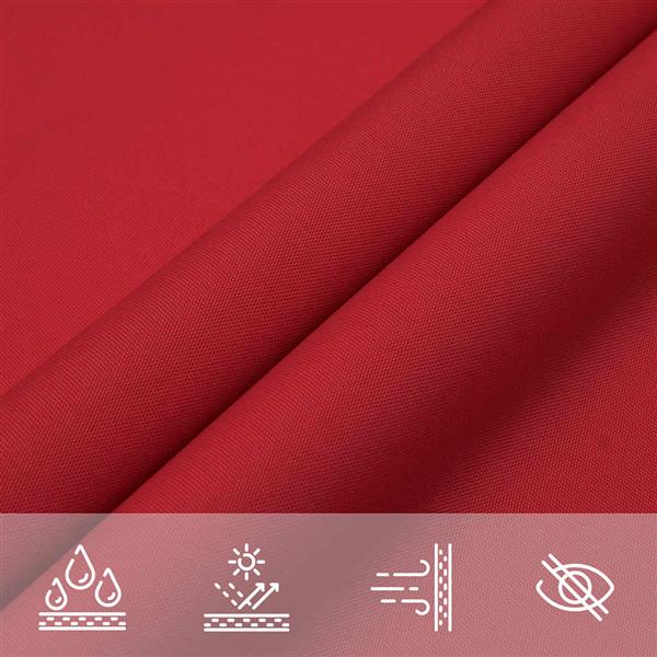 Grote foto vidaxl zonnezeil rood 7x5x5 m 100 polyester oxford tuin en terras overige tuin en terras