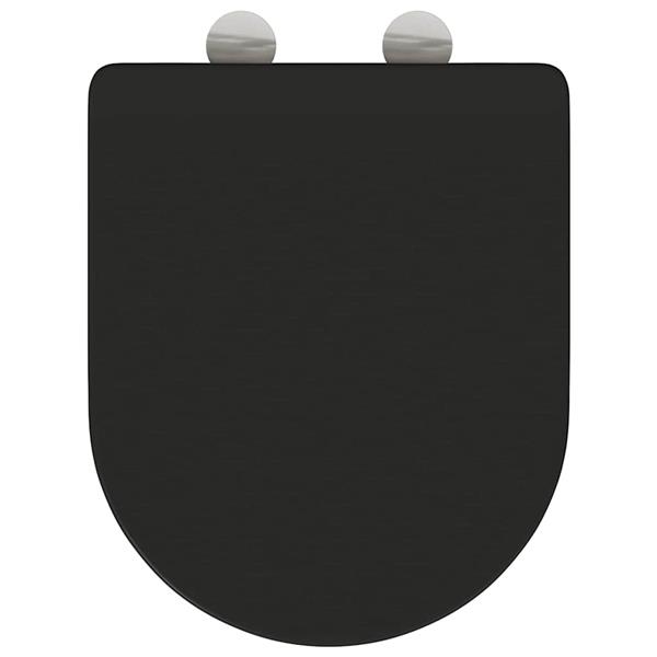 Grote foto vidaxl toiletzitting zwart 44 x 36 4 x 3 4 cm duroplast doe het zelf en verbouw sanitair