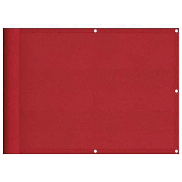 Grote foto vidaxl balkonscherm rood 75x800 cm 100 polyester oxford tuin en terras overige tuin en terras