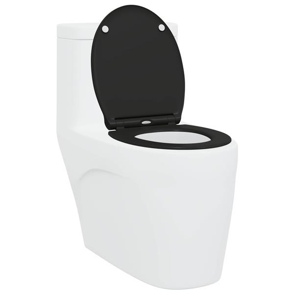 Grote foto vidaxl toiletzitting zwart 45 5 x 37 5 x 3 8 cm duroplast doe het zelf en verbouw sanitair