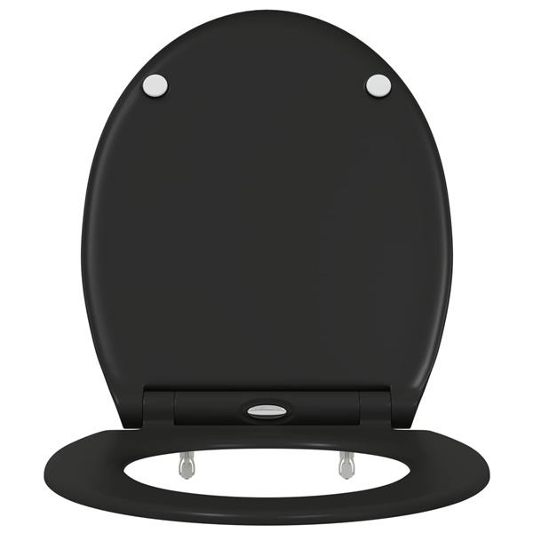 Grote foto vidaxl toiletzitting zwart 45 5 x 37 5 x 3 8 cm duroplast doe het zelf en verbouw sanitair