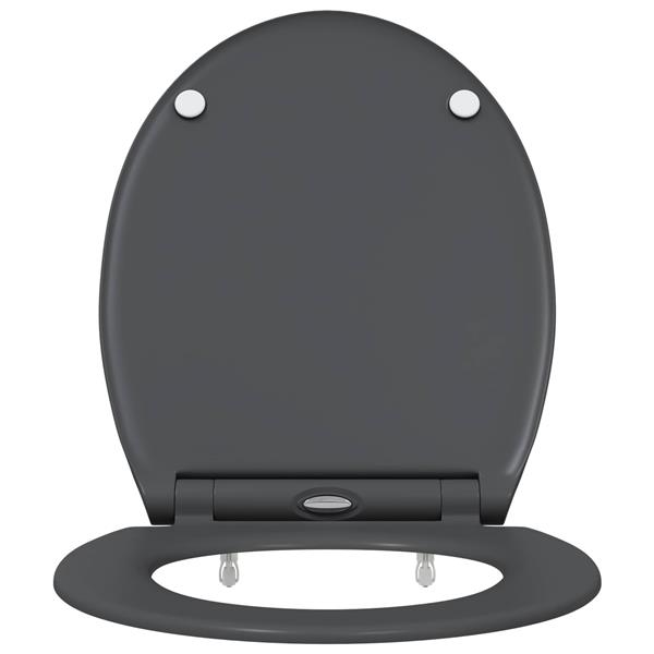 Grote foto vidaxl toiletzitting antraciet 45 5 x 37 5 x 3 8 cm duroplast doe het zelf en verbouw sanitair