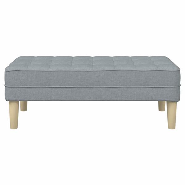 Grote foto vidaxl bank met kussen lichtgrijs 113 x 57 x 39 cm stof huis en inrichting overige huis en inrichting