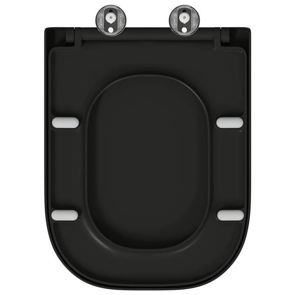 Grote foto vidaxl toiletzitting zwart 44 5 x 35 x 3 6 cm duroplast doe het zelf en verbouw sanitair