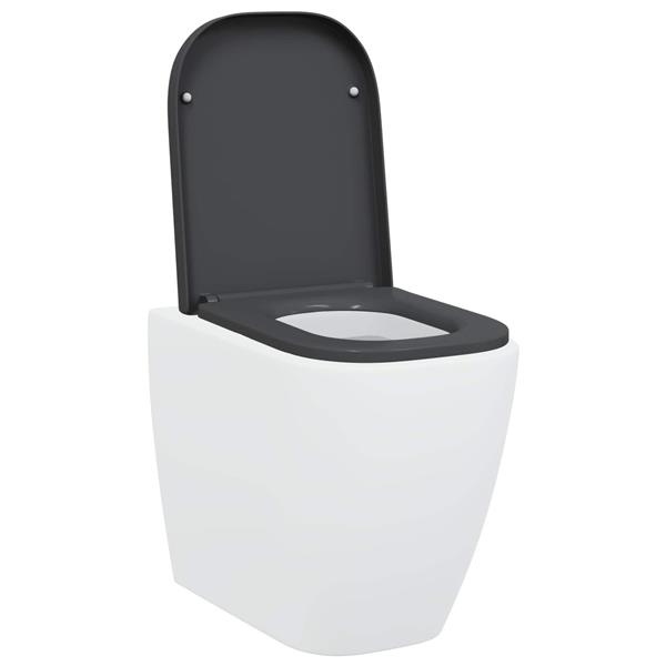 Grote foto vidaxl toiletzitting antraciet 44 5 x 35 x 3 6 cm duroplast doe het zelf en verbouw sanitair