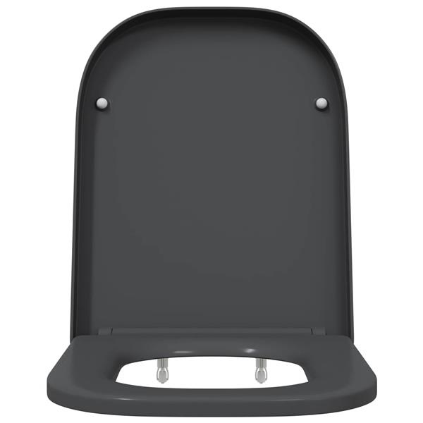 Grote foto vidaxl toiletzitting antraciet 44 5 x 35 x 3 6 cm duroplast doe het zelf en verbouw sanitair