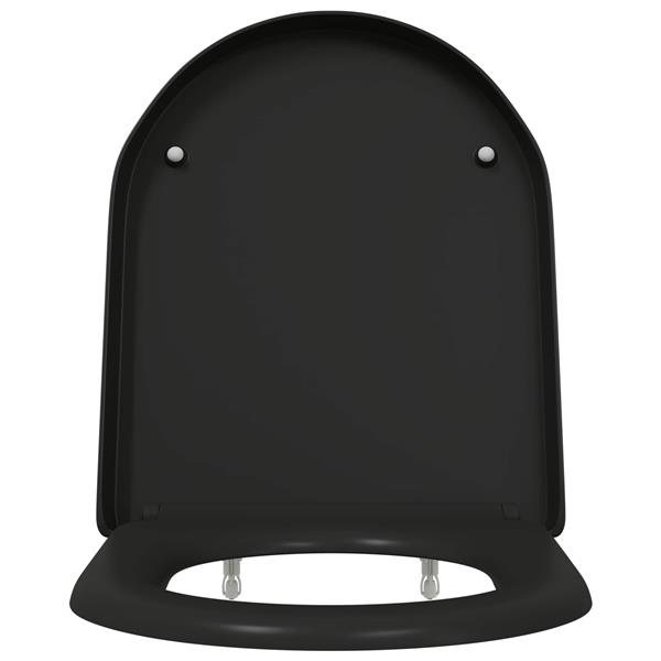 Grote foto vidaxl toiletzitting zwart 46 2 x 36 x 4 3 cm duroplast doe het zelf en verbouw sanitair