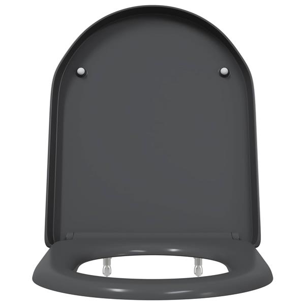 Grote foto vidaxl toiletzitting antraciet 46 2 x 36 x 4 3 cm duroplast doe het zelf en verbouw sanitair