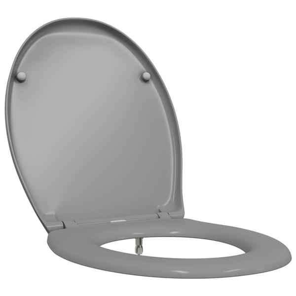 Grote foto vidaxl toiletzitting grijs 44 8 x 37 3 x 4 2 cm duroplast doe het zelf en verbouw sanitair