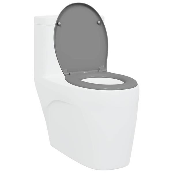 Grote foto vidaxl toiletzitting grijs 44 8 x 37 3 x 4 2 cm duroplast doe het zelf en verbouw sanitair