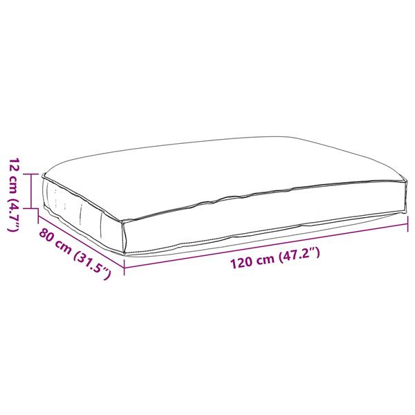 Grote foto vidaxl kussen zwart 120 x 80 x 12 cm oxford stof huis en inrichting woningdecoratie