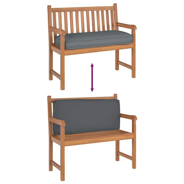 Grote foto vidaxl kussen antraciet 120 x 50 x 12 cm oxford stof huis en inrichting woningdecoratie