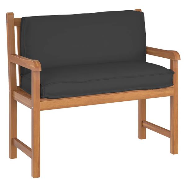 Grote foto vidaxl kussen zwart 120 x 40 x 12 cm oxford stof huis en inrichting woningdecoratie