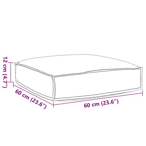 Grote foto vidaxl kussen grijs 60 x 60 x 12 cm oxford stof huis en inrichting woningdecoratie