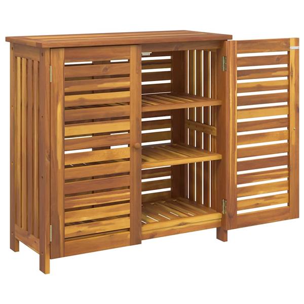 Grote foto vidaxl tuinkast met plank naturel 90 x 40 x 90cm massief acaciahout huis en inrichting overige