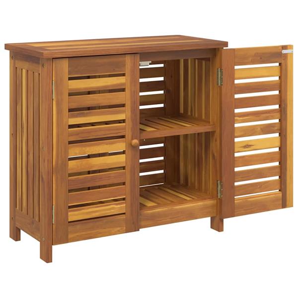 Grote foto vidaxl tuinkast met plank naturel 75 x 35 x 70cm massief acaciahout huis en inrichting overige