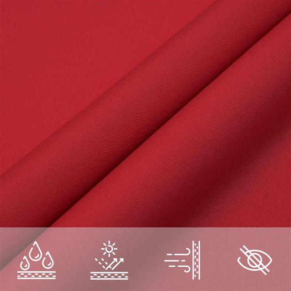 Grote foto vidaxl zonnezeil rood 2x2x2 m 100 polyester oxford tuin en terras overige tuin en terras